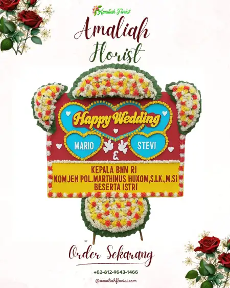 Papan Bunga Pernikahan Padarek